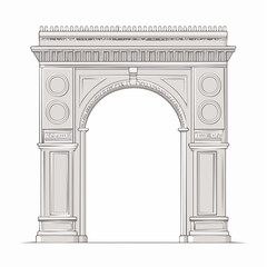 Obraz premium Classical Archway Illustration