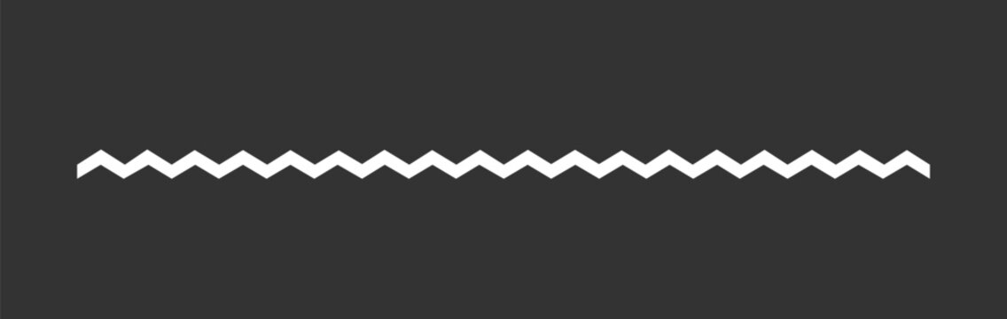 Geometric zigzag patterns, black and white seamless backgrounds