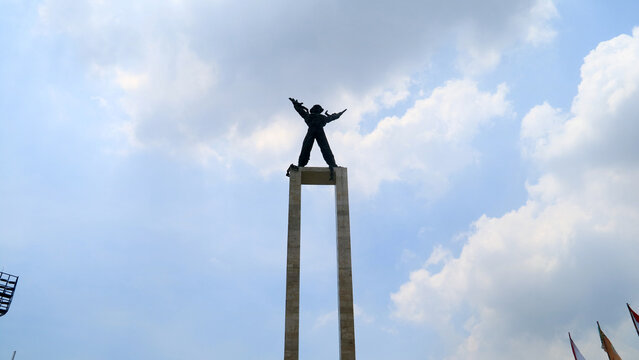 Jakarta, Indonesia - April 11, 2026: West Irian Liberation Monument in the center of Lapangan Banteng.