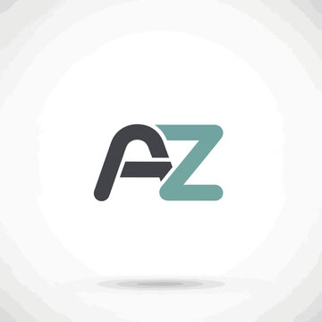 Modern AZ Letter Logo Design.