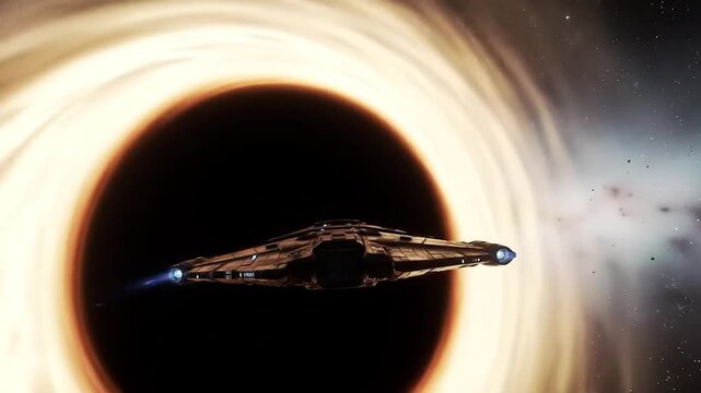 Spacecraft Approaches Massive Black Hole.