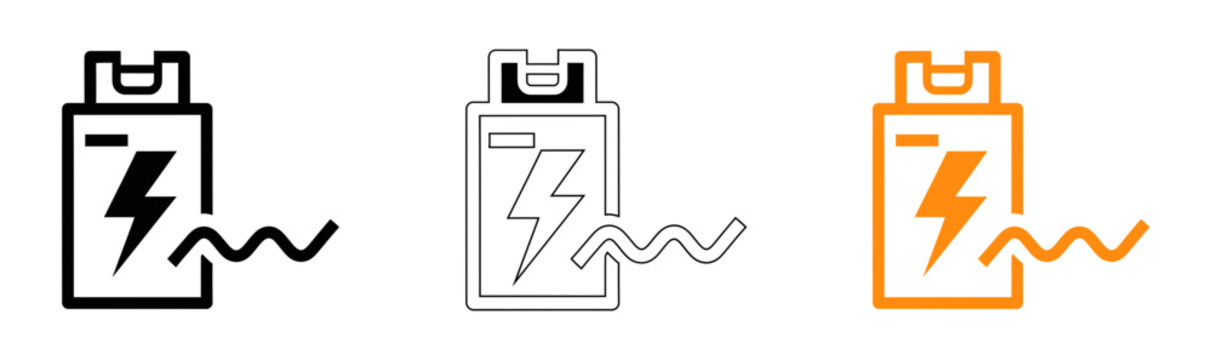 Battery charging indicator a symbol of power and energy replenishment