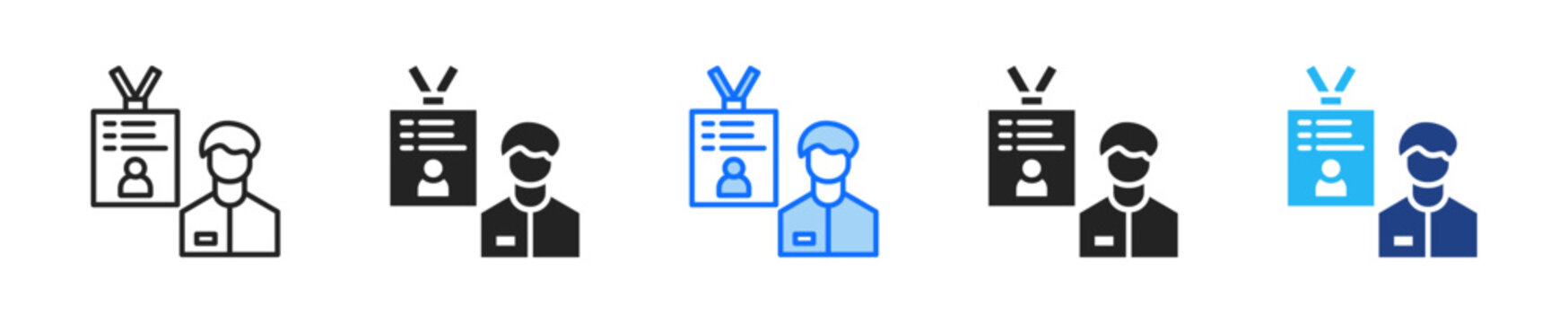 Customer Identity Icon Set Multiple Style Collection