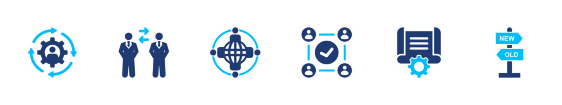 Supply chain management icon set. logistics, distribution, network, transport, system. solid style icon collection.