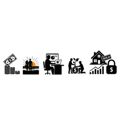 Naklejka premium Financial Growth through Investment and Real Estate Strategies