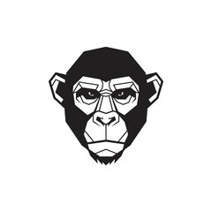 Geometric Monkey Face Icon
