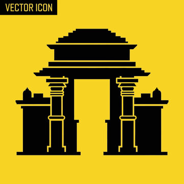 Gateway Arch Monument Structure Icon.