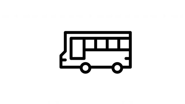 bus minimalist stroke animation
