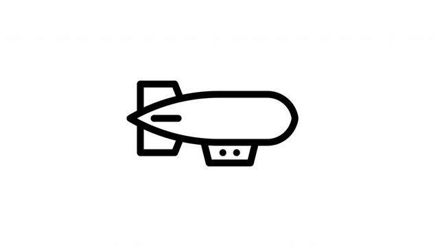 zeppelin minimalist stroke animation
