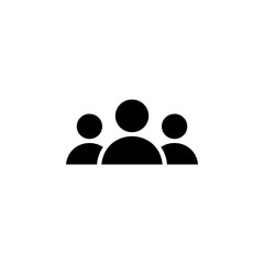 Fototapeta premium Group solid icon for user collection