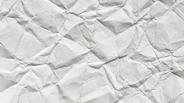 Close Up of Crumpled White Paper Texture Background