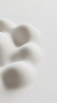 Abstract white soft surface loop with golden light representing self healing resilience
