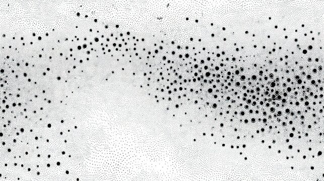 White background densely covered with irregular black dots.