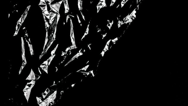 Abstract Crinkled Plastic Wrap Overlay Transition