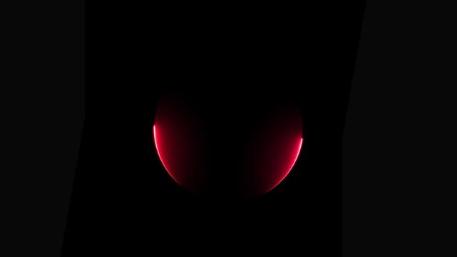 Glowing Red-Light Shines in Dark Background with Triangular Shadows Modern Minimalist modern aesthetic.