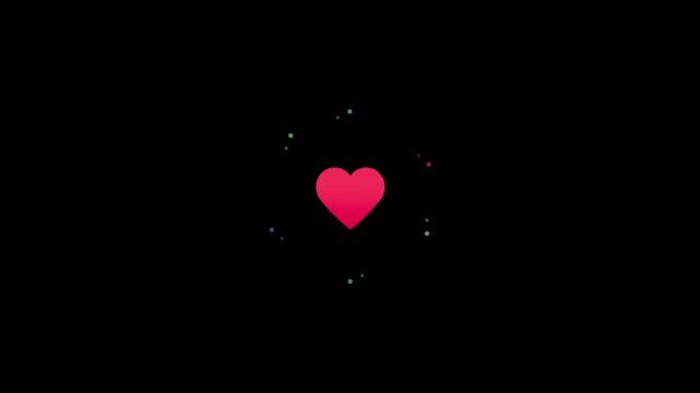 Animated pink circles growing on black background motion graphics element