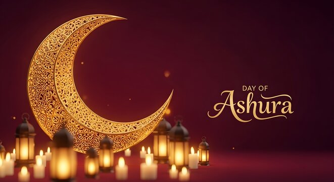 Happy ashura day a colorful islamic background concept for muslims and remembrance