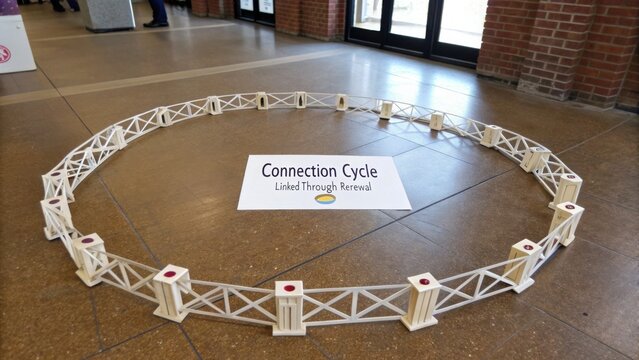 Connection Cycle Art Installation in Urban Space Promoting Community Engagement and Renewal through Creative Expression and Interactive Design