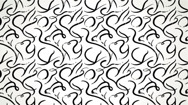 Abstract black and white swirling pattern with flowing organic lines on a plain background, creating a sense of movement and fluidity in a minimalist design