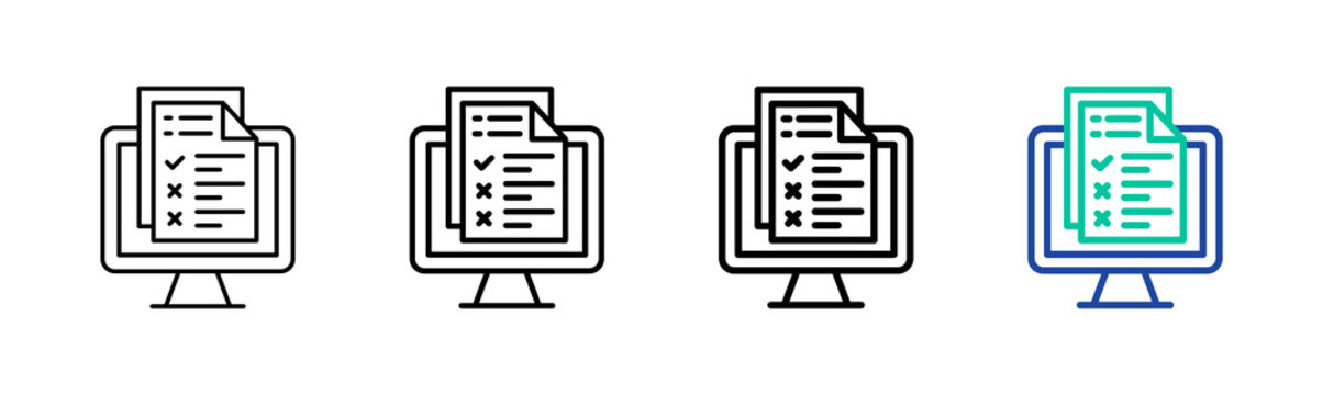 Digital Rules Icon Collection Different Style Outline