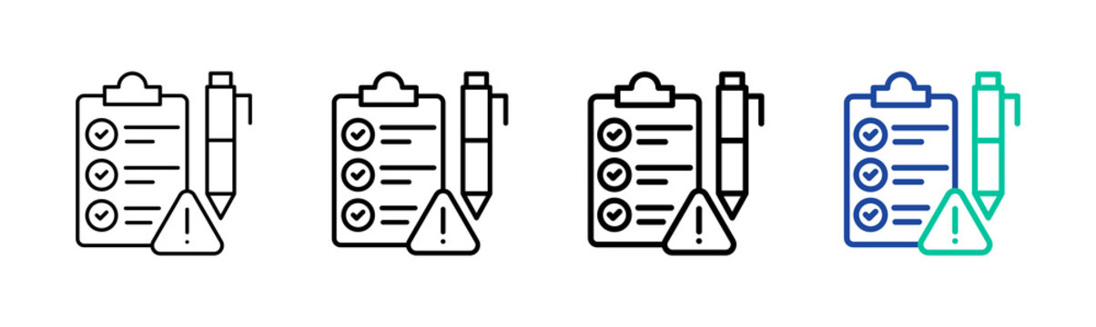 Risk Register Icon Collection Different Style Outline