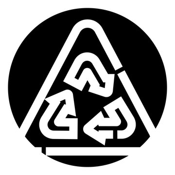 Recycling symbol formed by three arrows creating a mobius loop, promoting ecological responsibility, environmental conservation, and waste management for a sustainable future