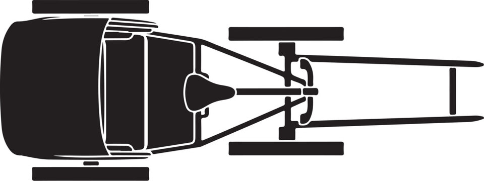 Car, vehicle, trailer, hitch, top-down view, black and white, vector illustration, automotive, towing