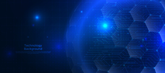 Fototapeta premium Abstract technology background Hi-tech communication concept innovation background 8