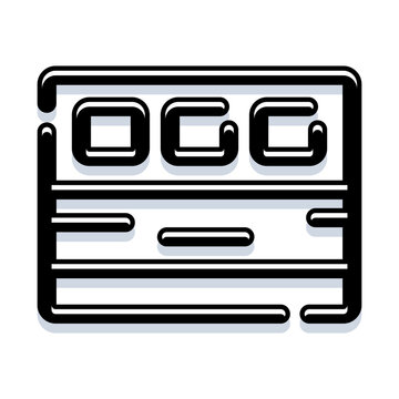 Desktop computer monitor displaying an abstract code interface with generic occ characters, symbolizing technology, programming, and software development
