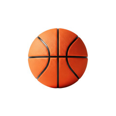 Fototapeta premium Classic orange basketball ball isolated on white background, professional sports equipment for team games and training