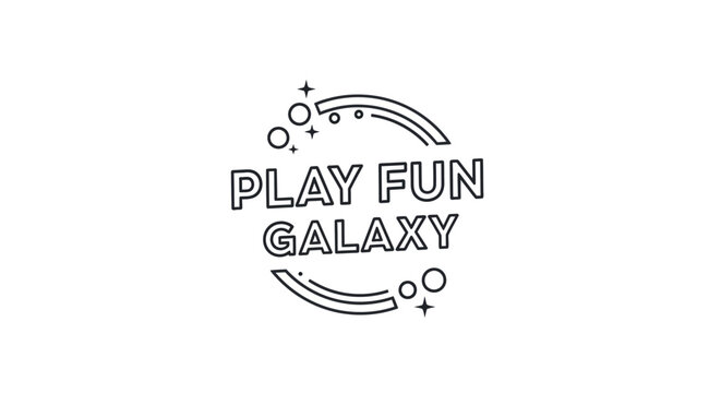 Minimalist playful graphic featuring text and decorative elements on white