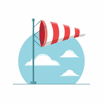 Wind Sock Indicating Wind Direction and Speed