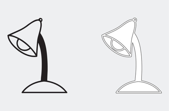 A table light lamp symbol vector is a minimalist, stylized illustration representing a functional lamp used for lighting and home d&eacute;cor.