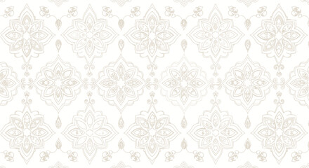 Fototapeta premium White Background with Gold Patterns.