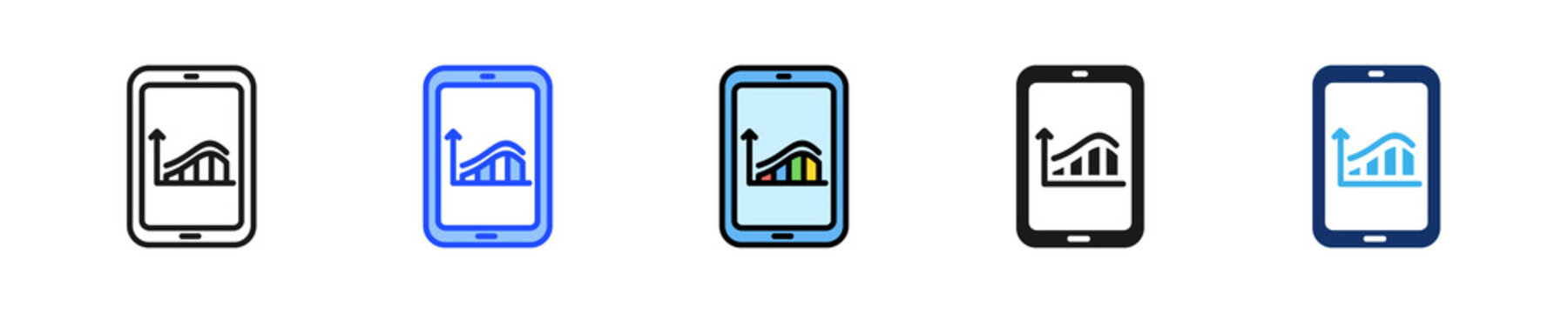 Mobile Plm Icon Collection With Multiple Styles