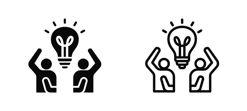 Proactive Mindset Simple and clear vector icon multi style outline and glyph