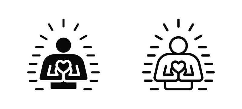 Humility Mindset Simple and clear vector icon multi style outline and glyph