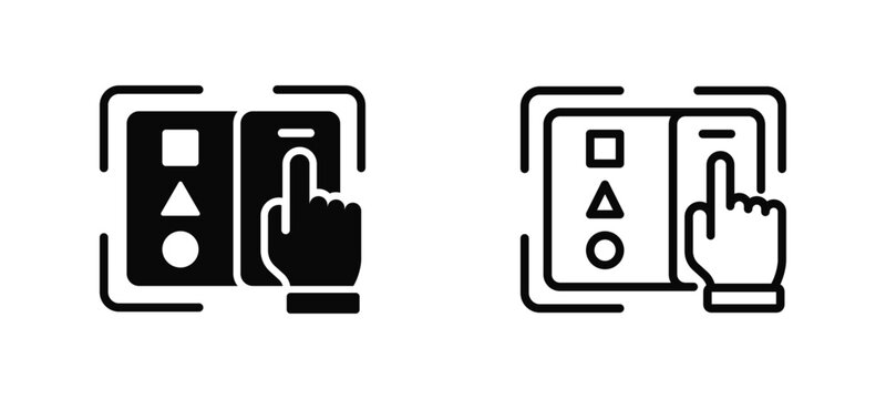 User Interface Design Simple and clear vector icon multi style outline and glyph