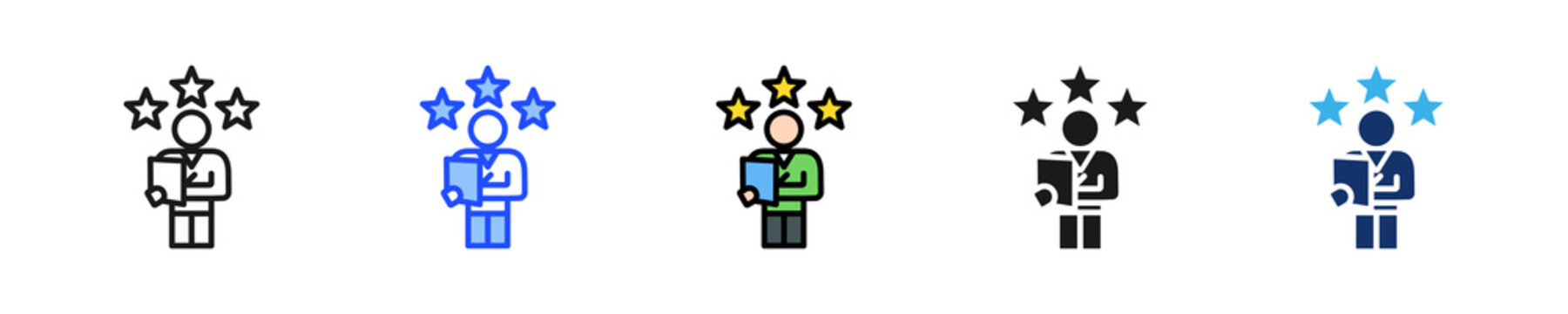Project Leader Icon Collection With Multiple Styles