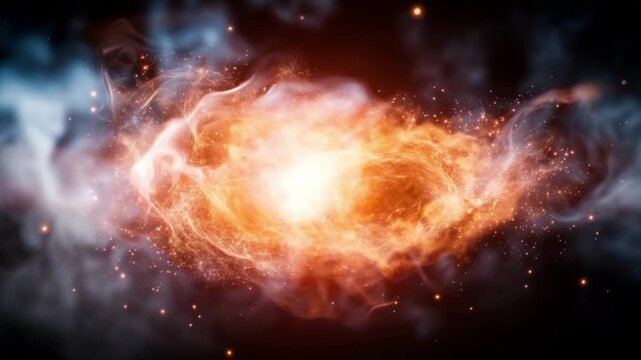 Cosmic Nebula's Majesty: Witness the awe-inspiring beauty of a cosmic nebula, a swirling tapestry of celestial gas and dust, ablaze with vibrant colors and radiating intense energy. 