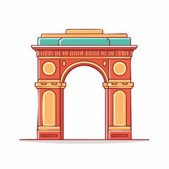 Fototapeta premium Stylized Illustration of an Archway