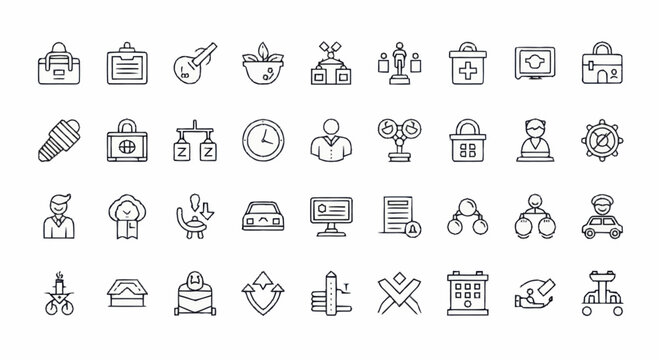 Business icons for office work.