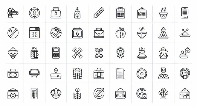 Collection of various business icons.