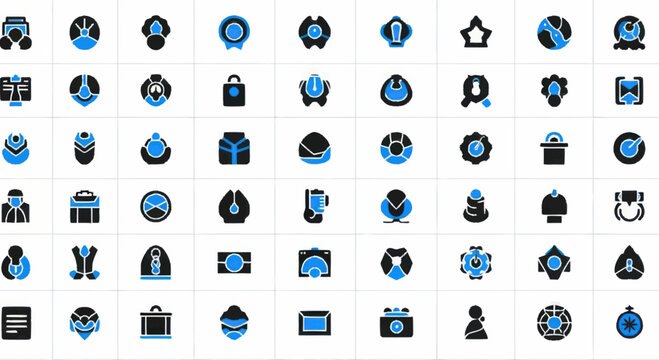 Collection of various technology icons.