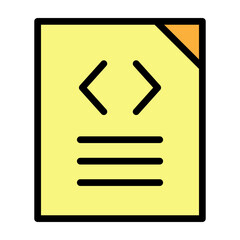 Fototapeta premium Script File Vector Filled Icon Design