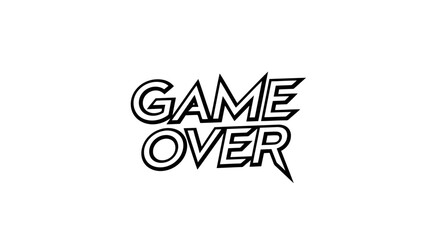 Fototapeta premium A game over message in a comic book style font
