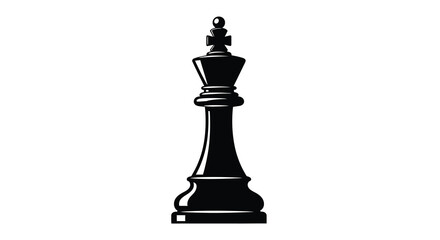 Naklejka premium chess king silhouette on white background high quality professional detailed modern elegant stylish clean crisp vibrant colorful digital creative innovative