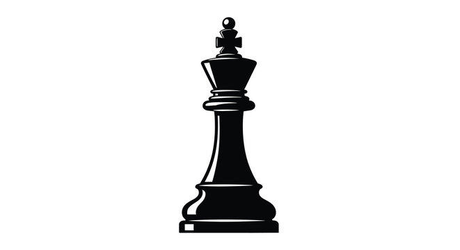 chess king silhouette on white background high quality professional detailed modern elegant stylish clean crisp vibrant colorful digital creative innovative