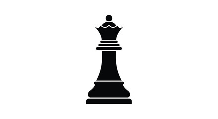 Fototapeta premium chess queen silhouette on white background high quality professional detailed modern elegant stylish clean crisp vibrant colorful digital creative innovative