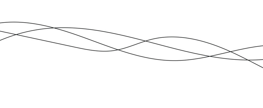 Thin line wavy abstract vector background. 